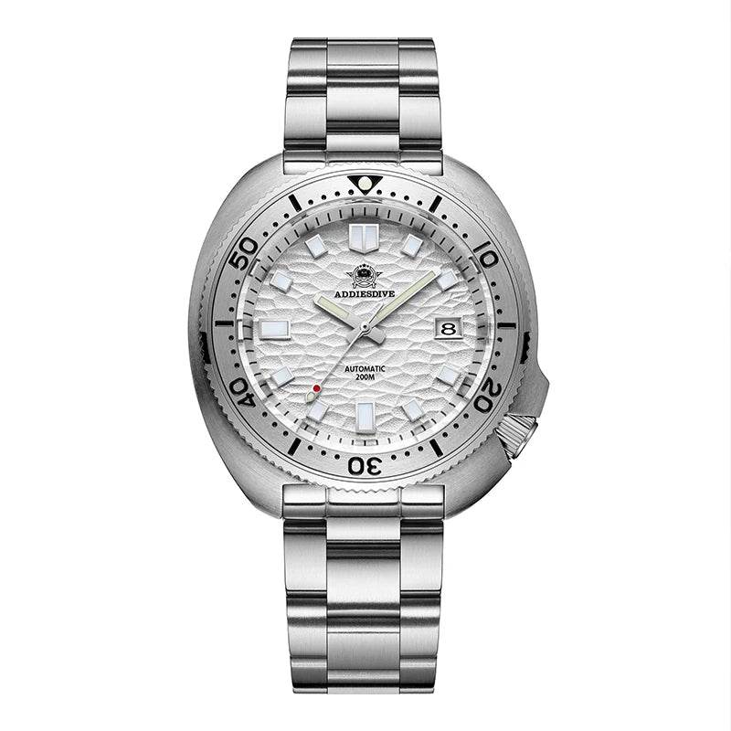 ADDIESDIVE Men's Silver Automatic Watch, NH35A, Waterproof - Emprize360