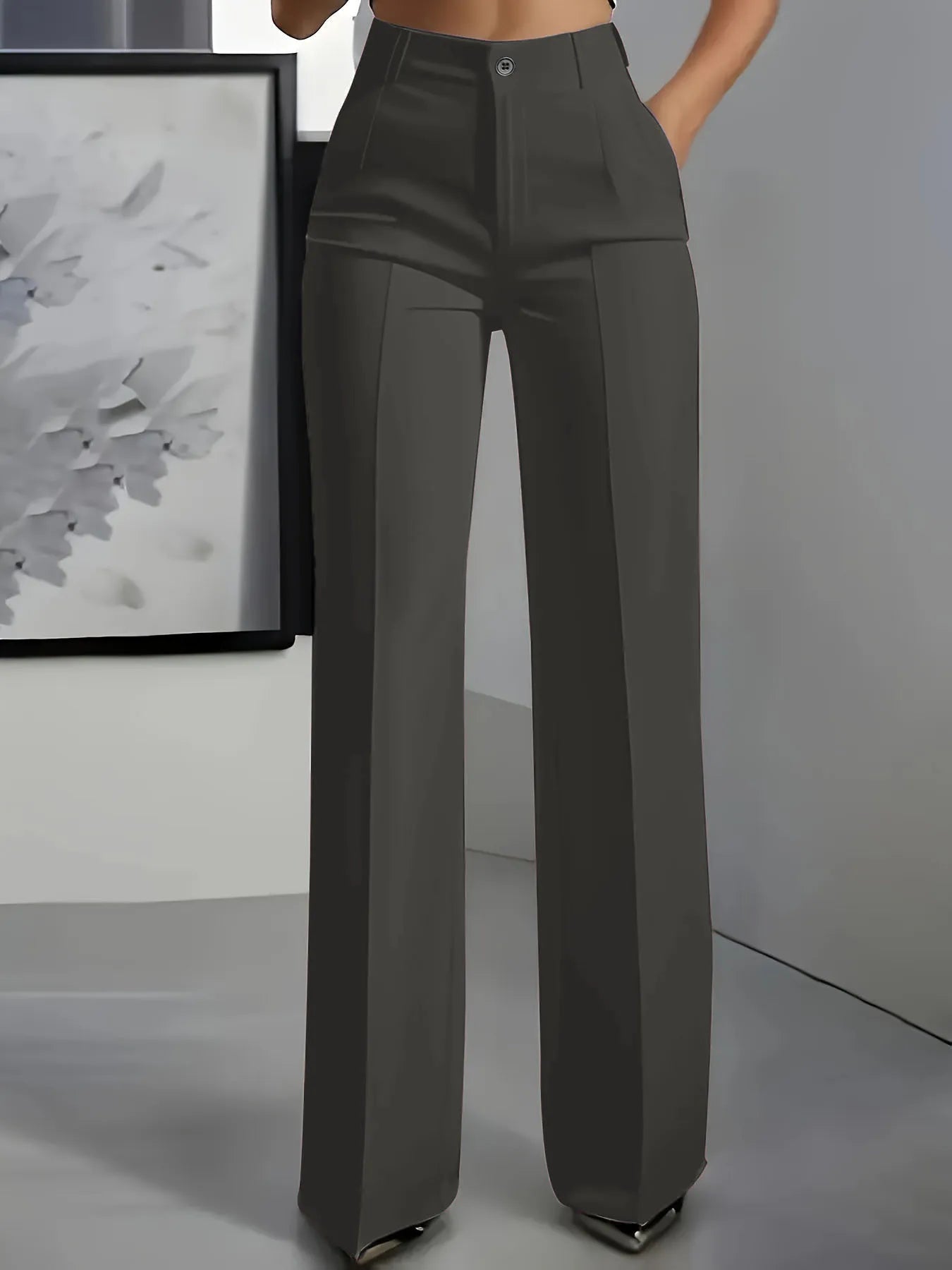 Minimalist High-Waisted Suit Trousers 2025
