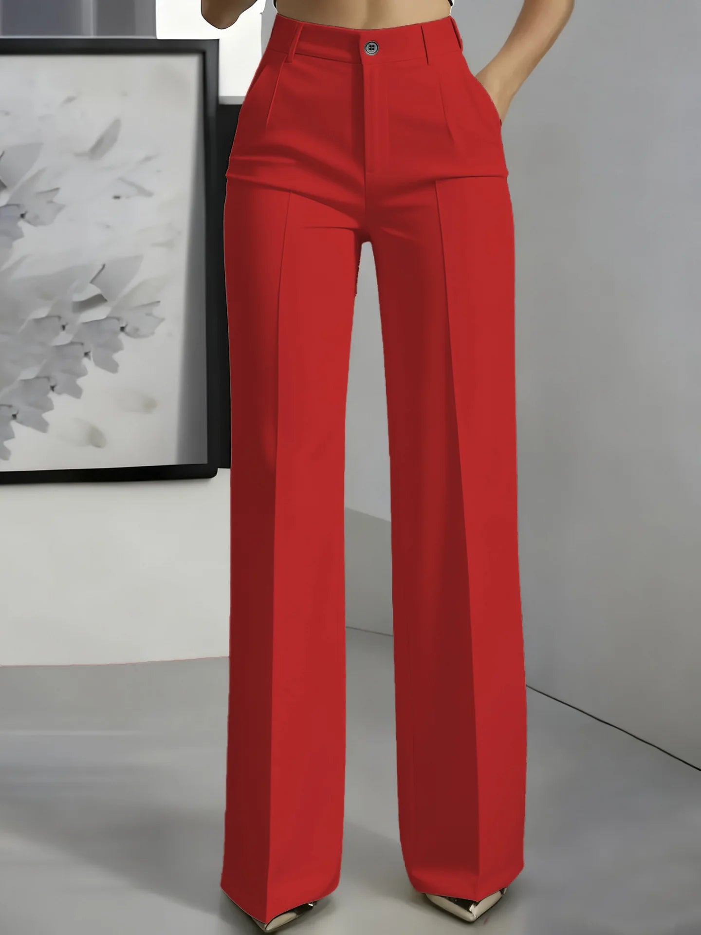 Minimalist High-Waisted Suit Trousers 2025