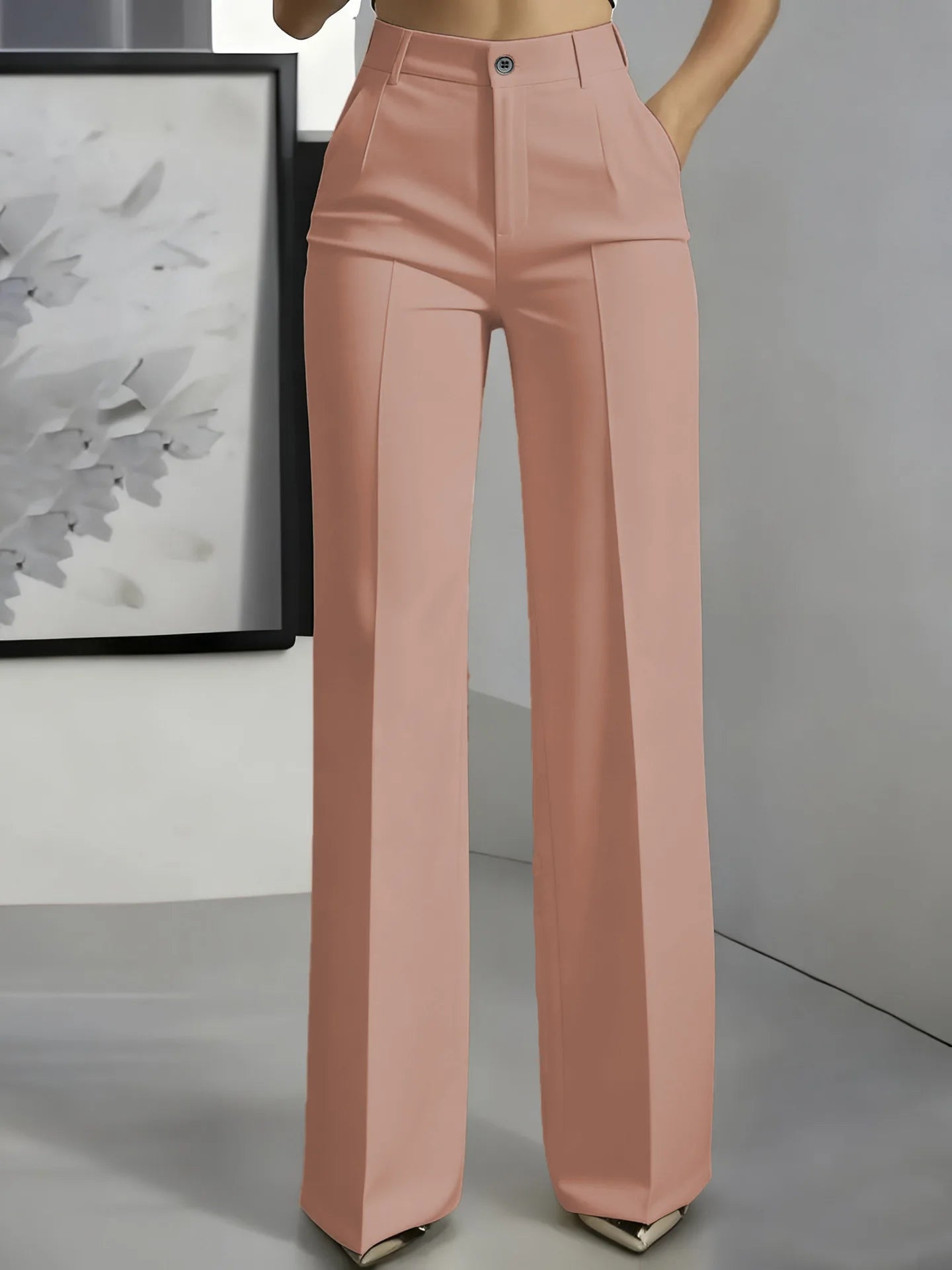 Minimalist High-Waisted Suit Trousers 2025