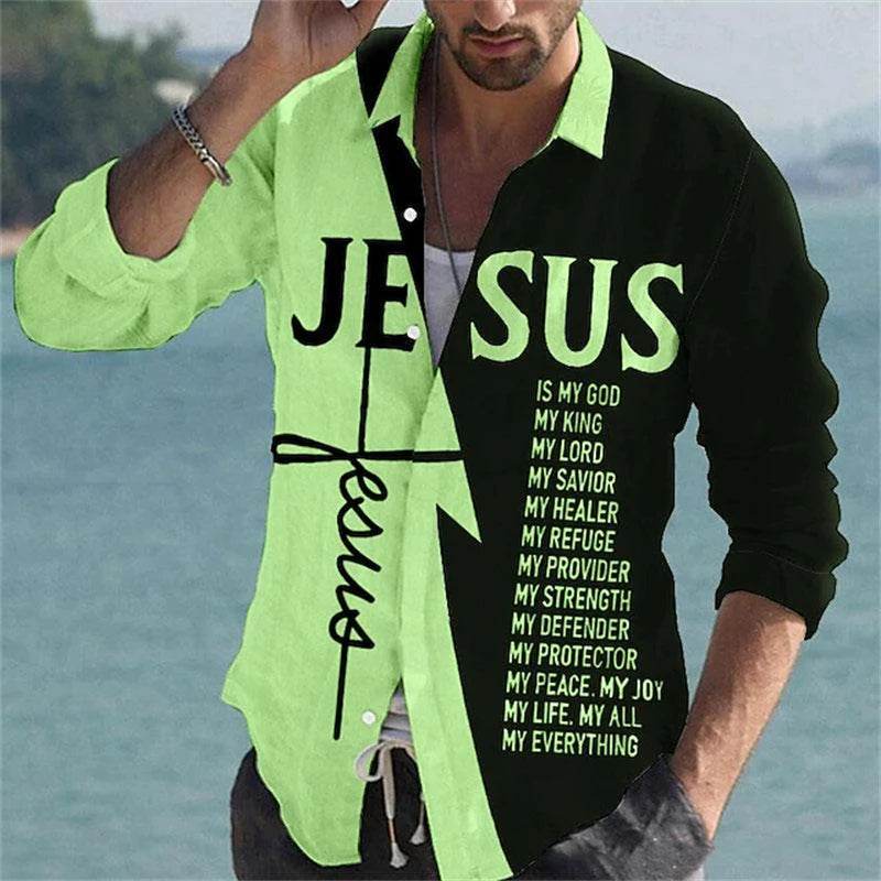 Trendy Long-Sleeve Button-Down Shirt – Casual Streetwear for a Stylish Look - Emprize360