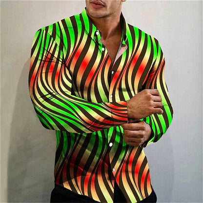 Trendy Long-Sleeve Button-Down Shirt – Casual Streetwear for a Stylish Lookirt Temperament Men's Partywear - Emprize360