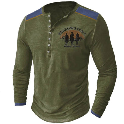 Rugged Vintage USA Oversized Long Sleeve T-Shirt for Men with Bold Graphic - Emprize360