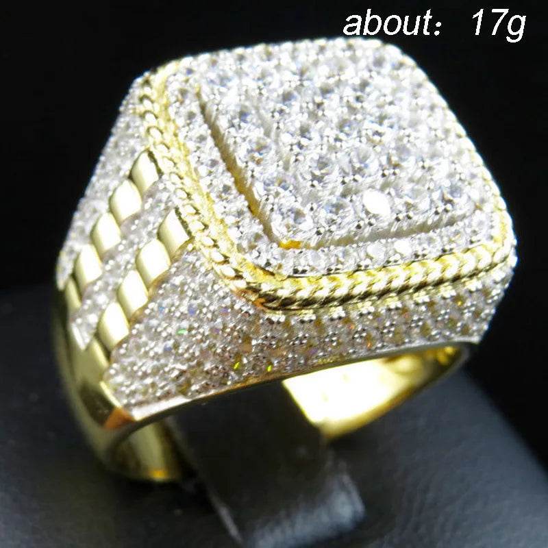 14K Gold Men's Ring with 2 Carat Natural Diamond - Emprize360
