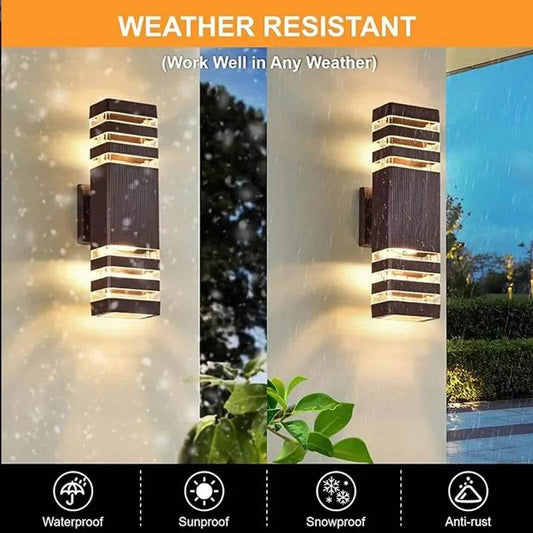 E27 Up-Down LED Outdoor Wall Sconce – IP65 Waterproof Porch & Front Door Lighting - Emprize360