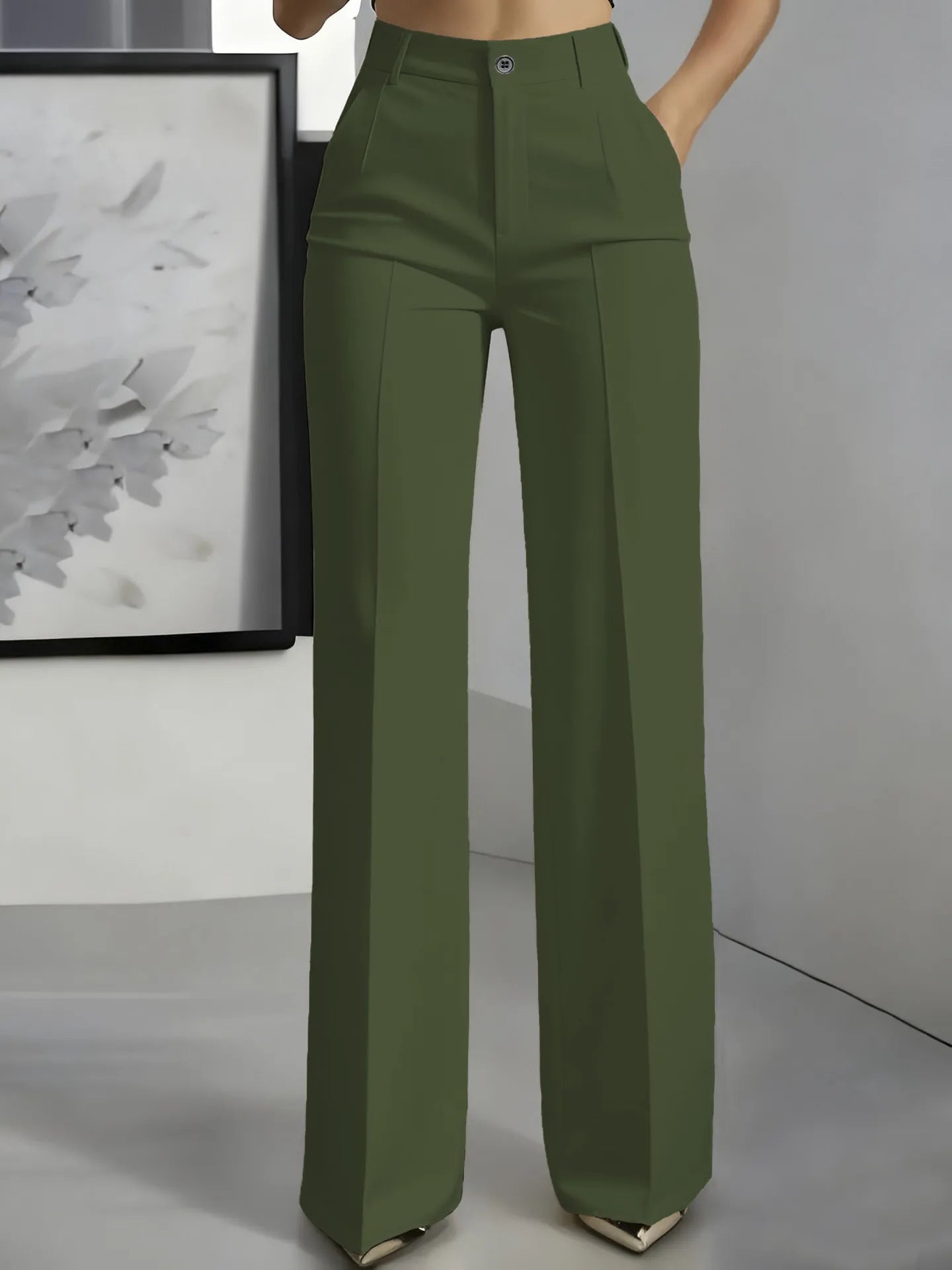 Minimalist High-Waisted Suit Trousers 2025