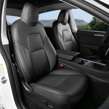 Custom Tesla Model Y Seat Covers – White, Black & Red All-Weather Protection for 2020-2023 - Emprize360