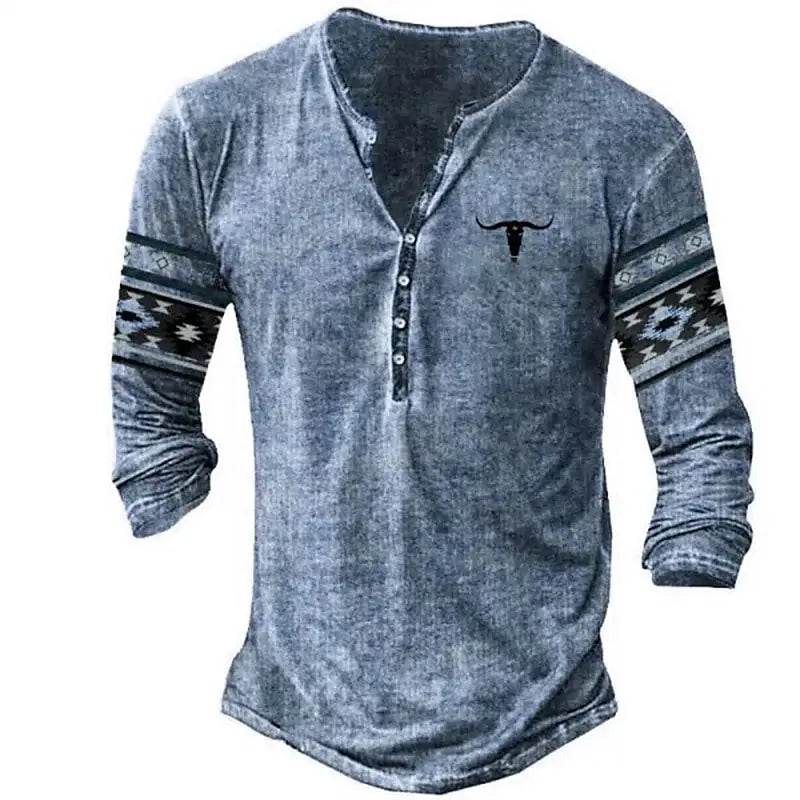 Rugged Vintage USA Oversized Long Sleeve T-Shirt for Men with Bold Graphic - Emprize360