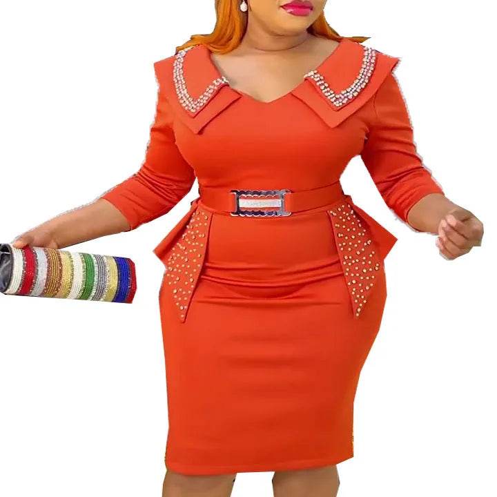 Fashion Beaded Wrap Dress for Women - Emprize360