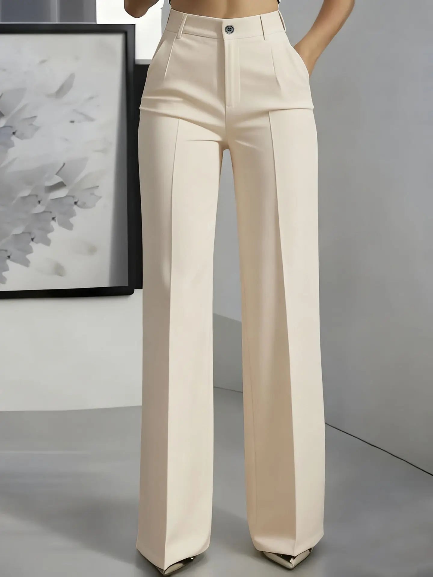 Minimalist High-Waisted Suit Trousers 2025