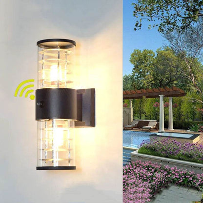 Smart Light Control Sensor Outdoor Wall Lamp – Waterproof E27 & GU10 Garden Lighting with Glass Design - Emprize360