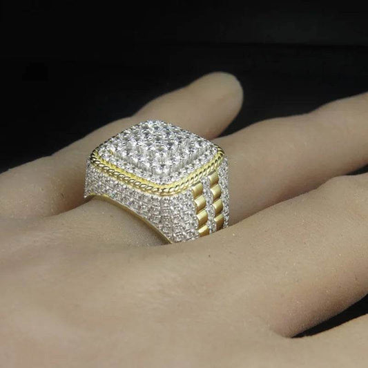 14K Gold Men's Ring with 2 Carat Natural Diamond - Emprize360