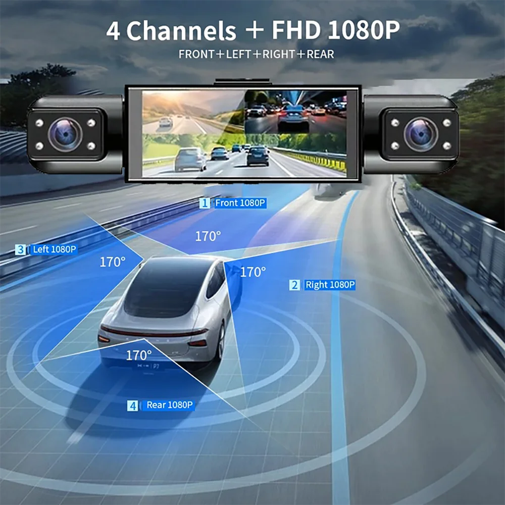 4-Way HD Driving Recorder with WiFi