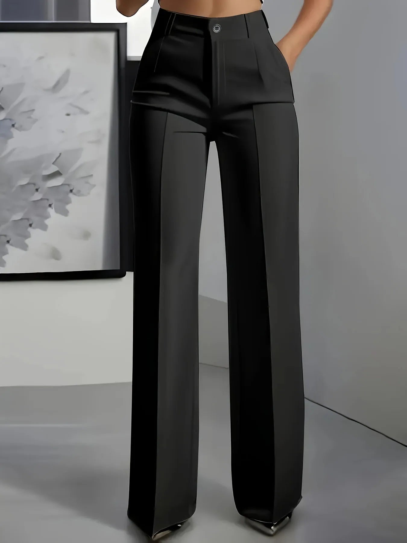 Minimalist High-Waisted Suit Trousers 2025
