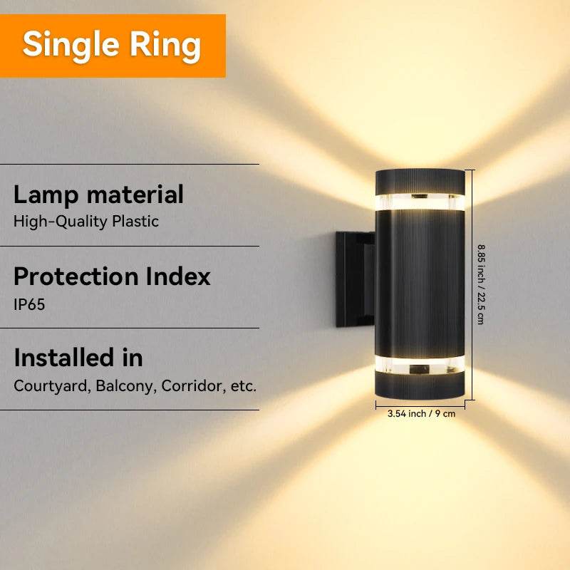 LED Wall Sconce Light with E27 Replaceable Bulb – Waterproof Outdoor & Indoor Wall Lamp for Bedroom, Balcony, Garden, and Stair Lighting - Emprize360