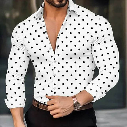 Trendy Long-Sleeve Button-Down Shirt – Casual Streetwear for a Stylish Look - Emprize360