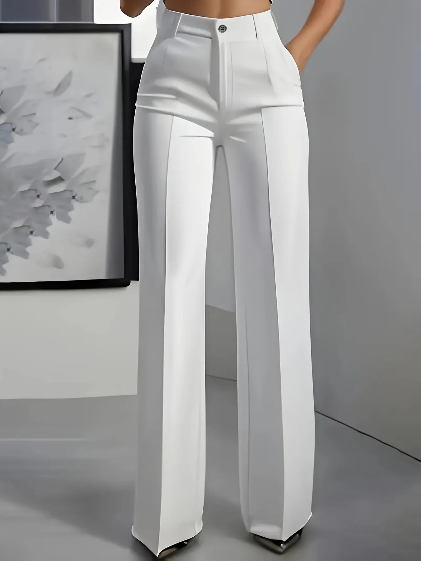 Minimalist High-Waisted Suit Trousers 2025