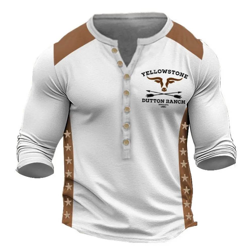 Rugged Vintage USA Oversized Long Sleeve T-Shirt for Men with Bold Graphic - Emprize360