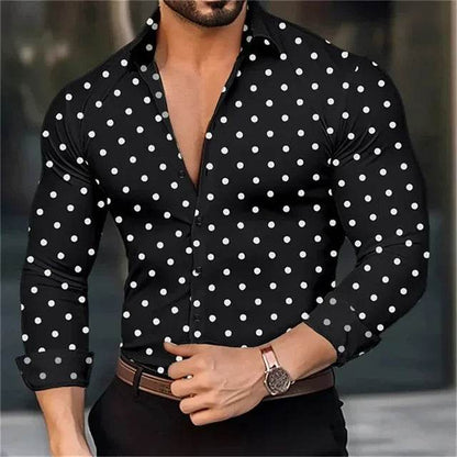 Trendy Long-Sleeve Button-Down Shirt – Casual Streetwear for a Stylish Look - Emprize360
