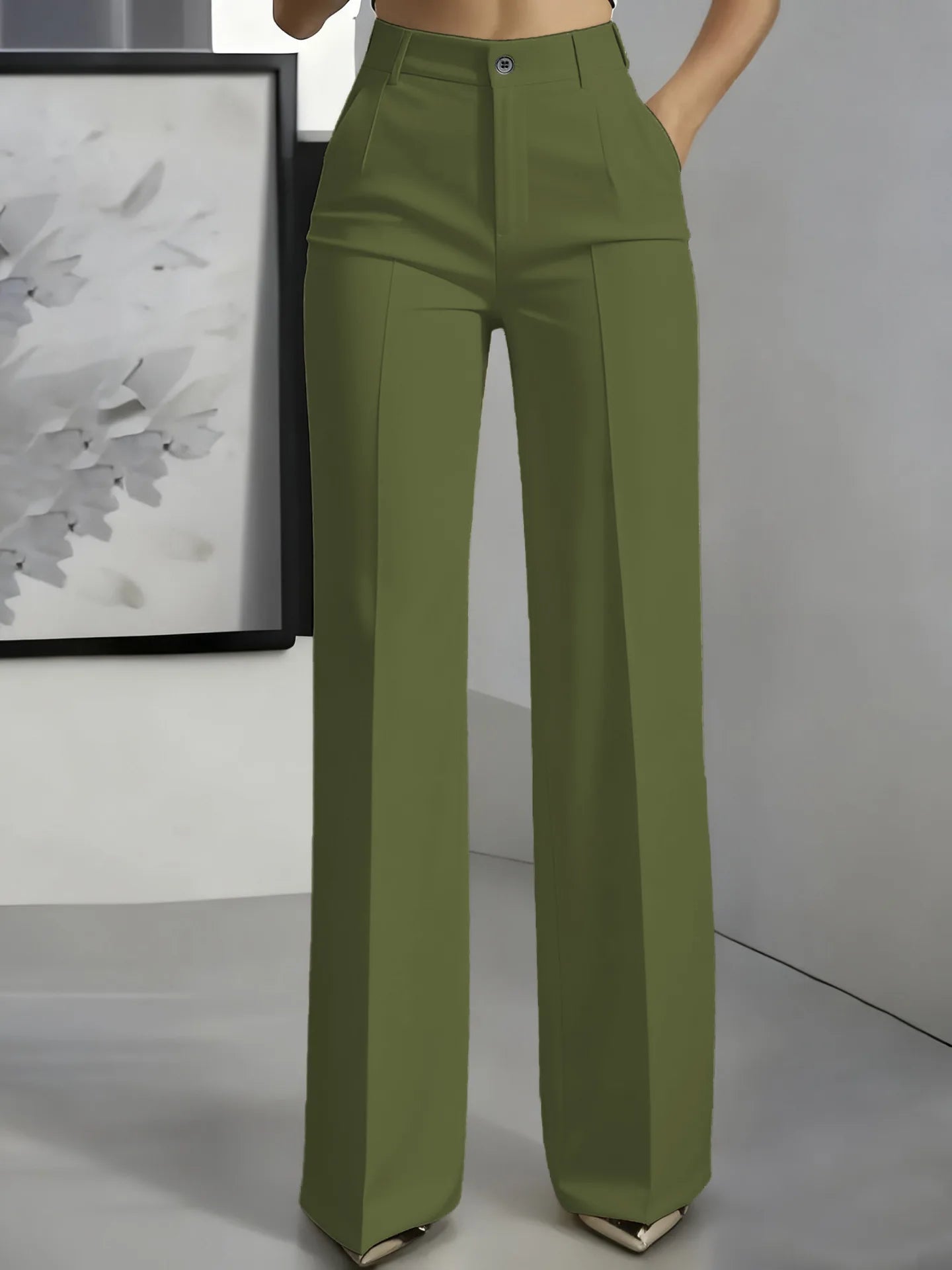 Minimalist High-Waisted Suit Trousers 2025