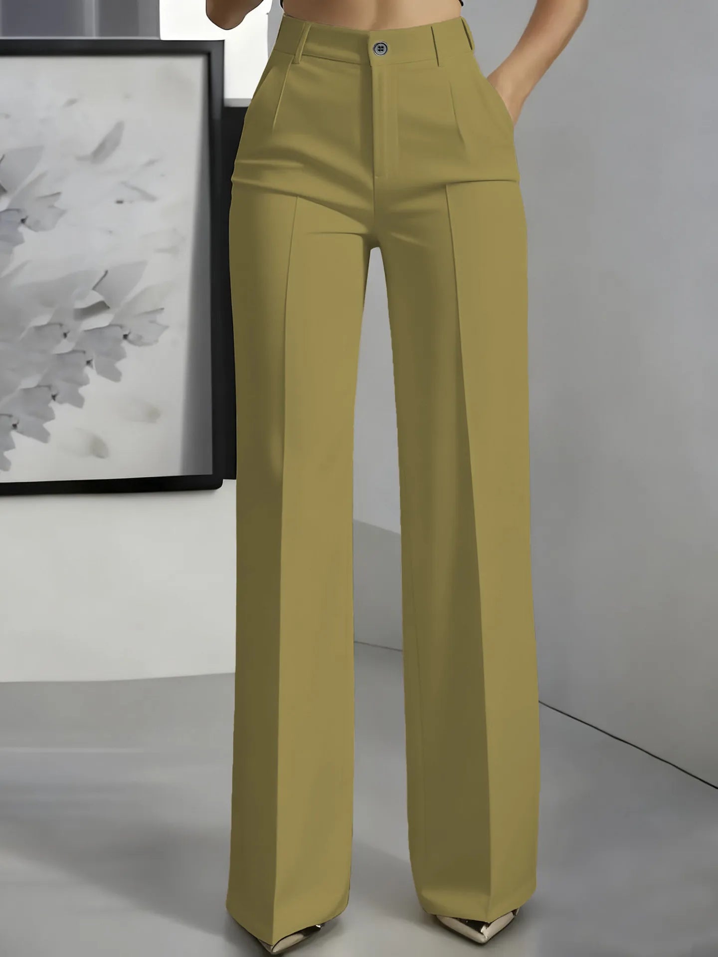 Minimalist High-Waisted Suit Trousers 2025