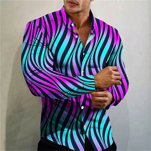 Trendy Long-Sleeve Button-Down Shirt – Casual Streetwear for a Stylish Look - Emprize360