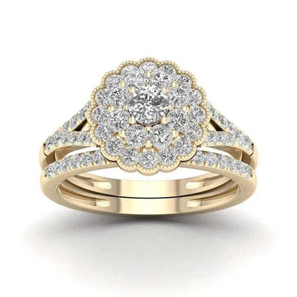 Wedding & Engagement Ring Set with AAA Cubic Zirconia - Emprize360