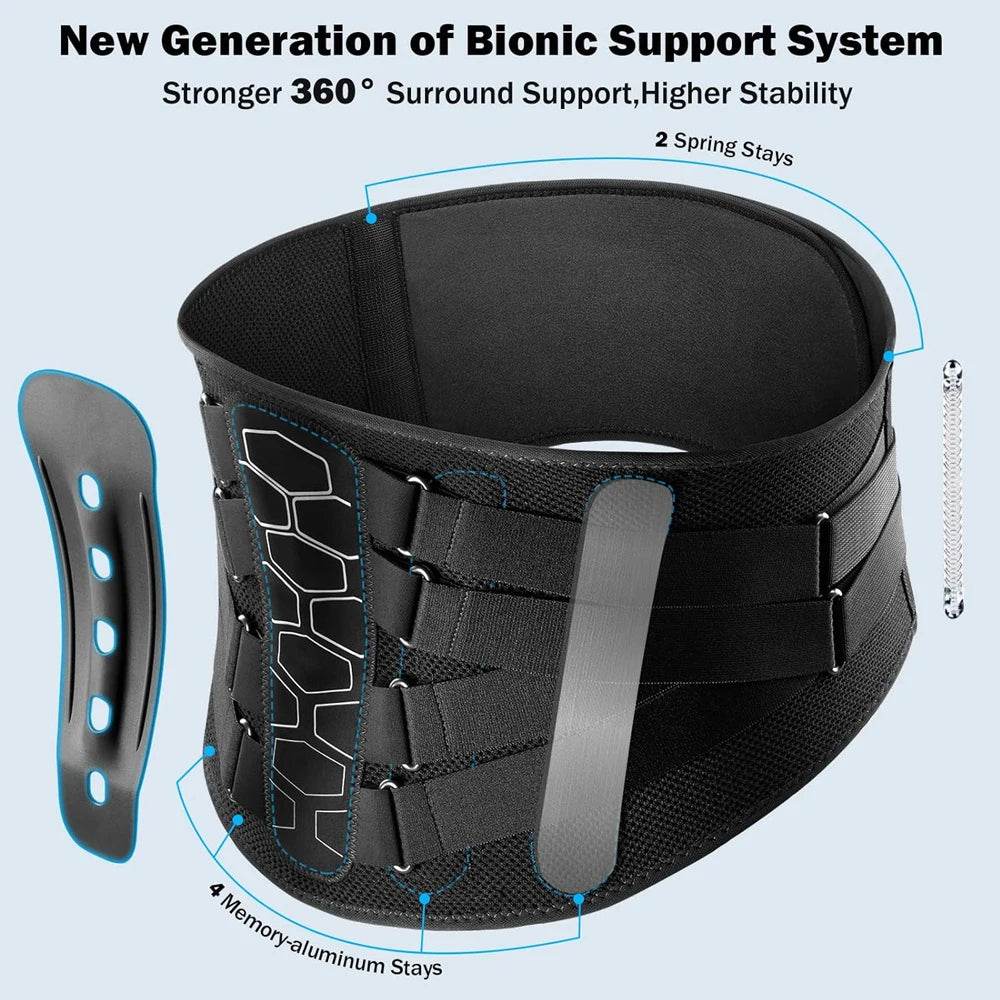 Lumbar Support Back Brace – Adjustable & Breathable Support - Emprize360