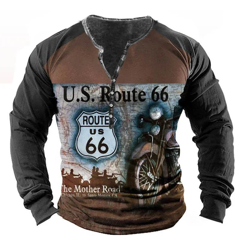 Rugged Vintage USA Oversized Long Sleeve T-Shirt for Men with Bold Graphic - Emprize360