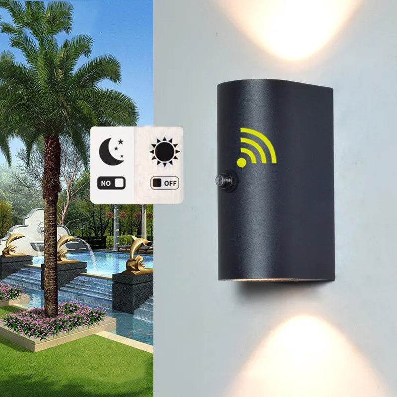Smart Light Control Sensor Outdoor Wall Lamp – Waterproof E27 & GU10 Garden Lighting with Glass Design - Emprize360