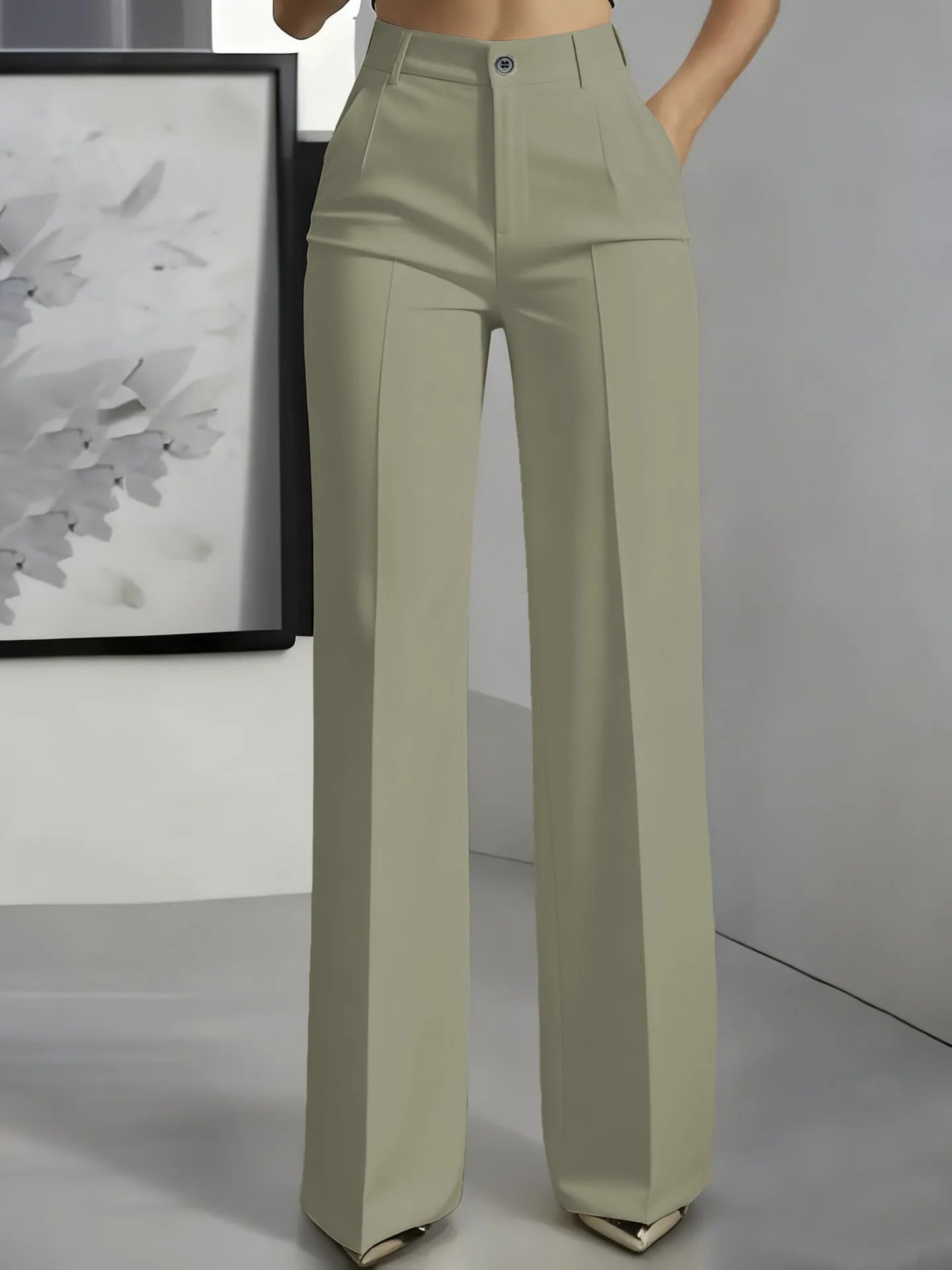 Minimalist High-Waisted Suit Trousers 2025
