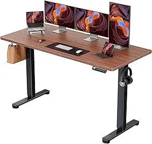 Height Adjustable Electric Standing Desk, 63 x 28 Inches Large Sit Stand up Desk, Large Memory Computer Home Office Desk with T - Emprize360