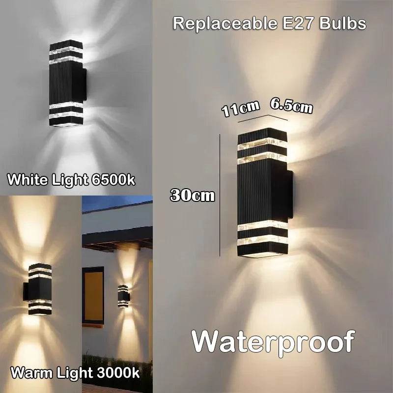 E27 Up-Down LED Outdoor Wall Sconce – IP65 Waterproof Porch & Front Door Lighting - Emprize360