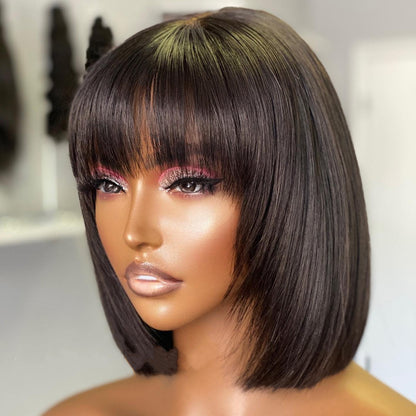 Classic Human Hair Wig – Smooth Natural Texture