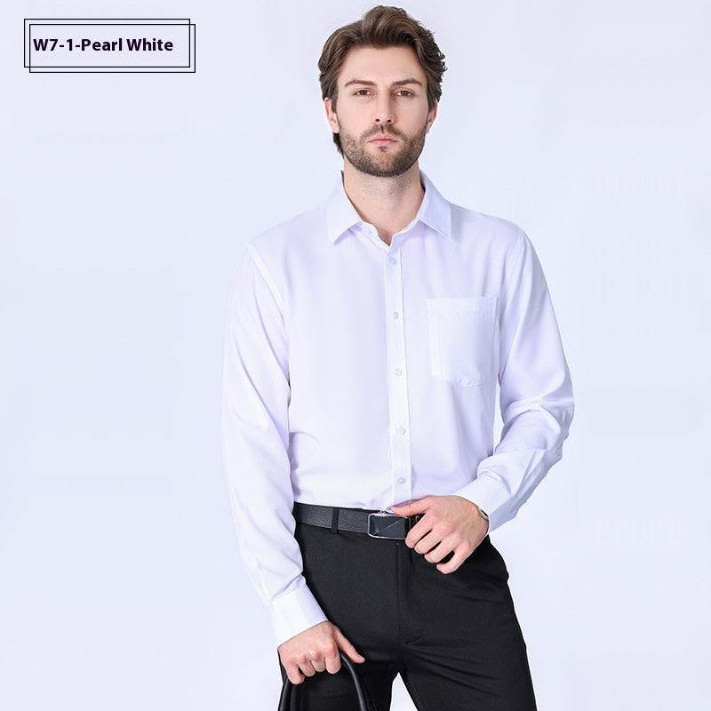 "Men's Long Sleeve Non-Iron Stretch Shirt – Minimalist Business Professional Style - EMPRIZE 360