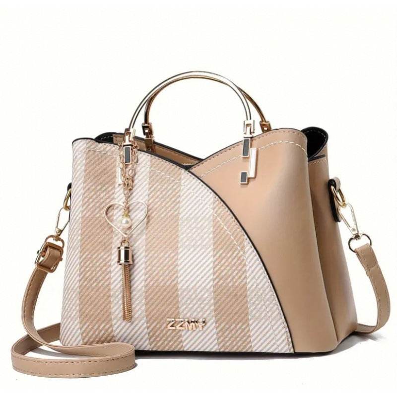 Stylish Women's Contrast Color Handbag – Fashionable Large Capacity for All Your Essentials - Emprize360