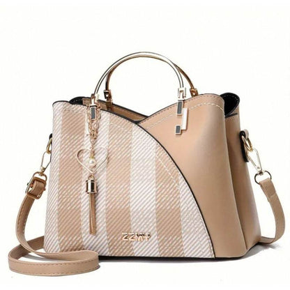 Stylish Women's Contrast Color Handbag – Fashionable Large Capacity for All Your Essentials - Emprize360