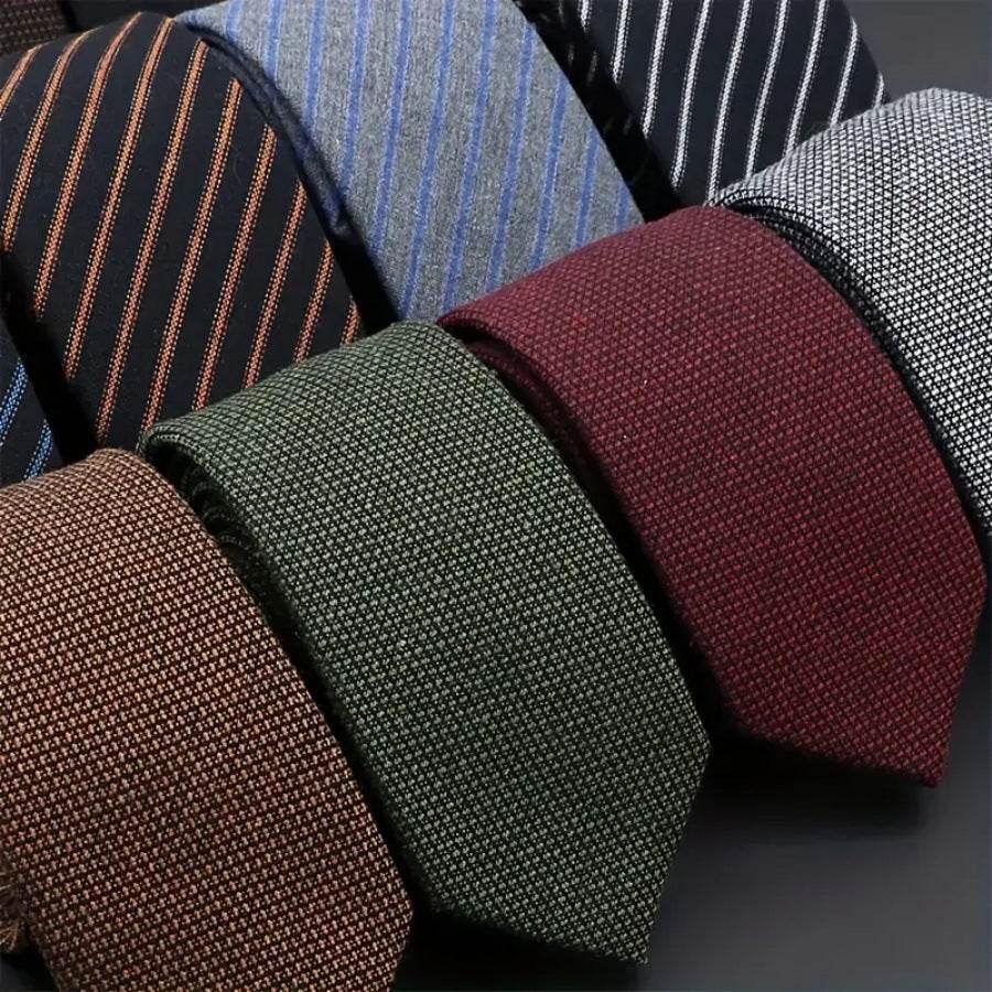 Thickened Cotton Striped Tie for Business and Formal Wear - Emprize360