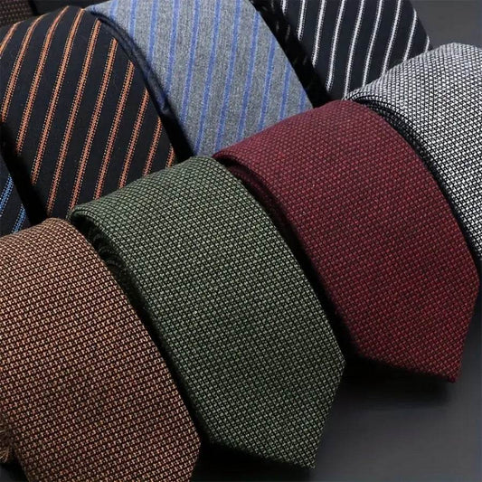 Thickened Cotton Striped Tie for Business and Formal Wear - Emprize360
