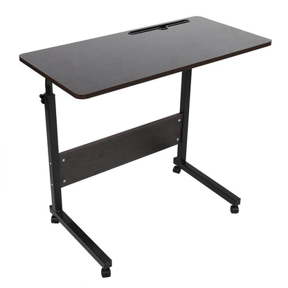 Adjustable Bedside Laptop Desk with Removable Phone Table – Dark Walnut Study & Workstation - Emprize360