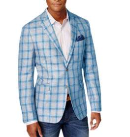 Men's Single Row Two Button Plaid Blazer - Emprize360