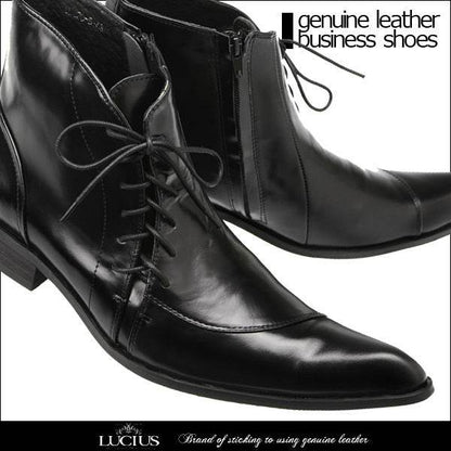 Korean Style British Leather Pointed Men's Boots Fashionable Breathable Men's Shoes - Emprize360