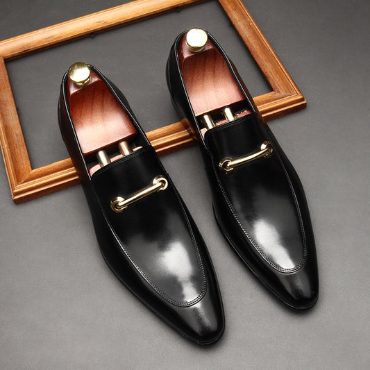 Casual Leather Shoes Men's Pointed Toe