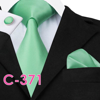 Solid Silk Mens Ties Neck Tie Set For Men Suits Tie Handker - Emprize360