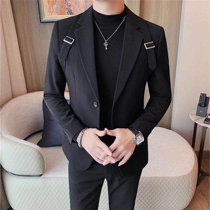Design Strap Casual Men's Slim Jacket - Emprize360