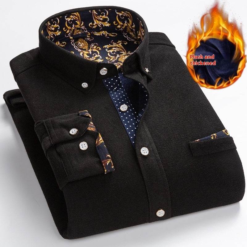 Men's Winter Corduroy Fleece Shirt – Warm and Comfortable - Emprize360