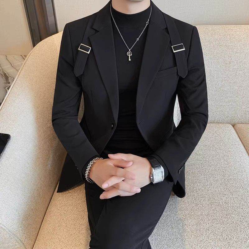 Design Strap Casual Men's Slim Jacket - Emprize360