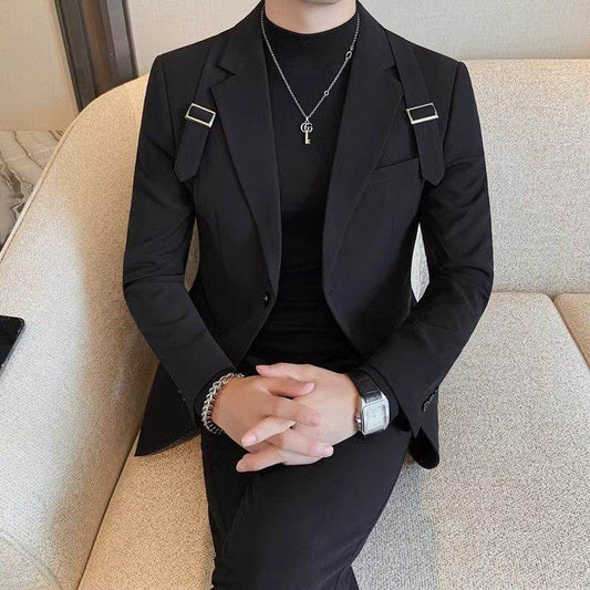 Design Strap Casual Men's Slim Jacket - Emprize360