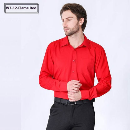 "Men's Long Sleeve Non-Iron Stretch Shirt – Minimalist Business Professional Style - EMPRIZE 360