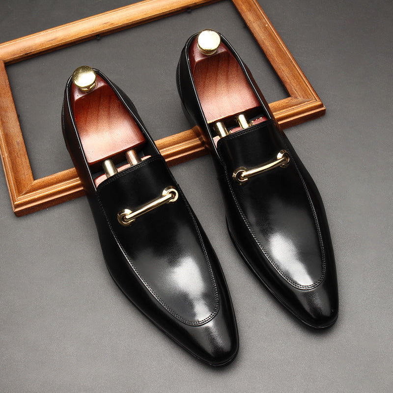 Casual Leather Shoes Men's Pointed Toe